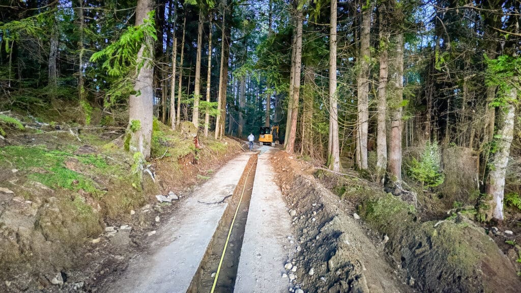 Southall Services dump truck and excavator working together at construction site