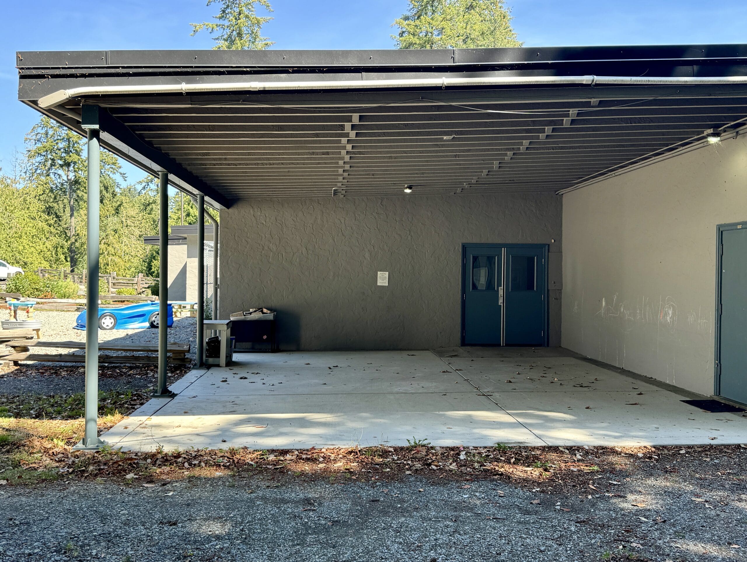 New concrete footing poured at Shawnigan Lake for CVRD