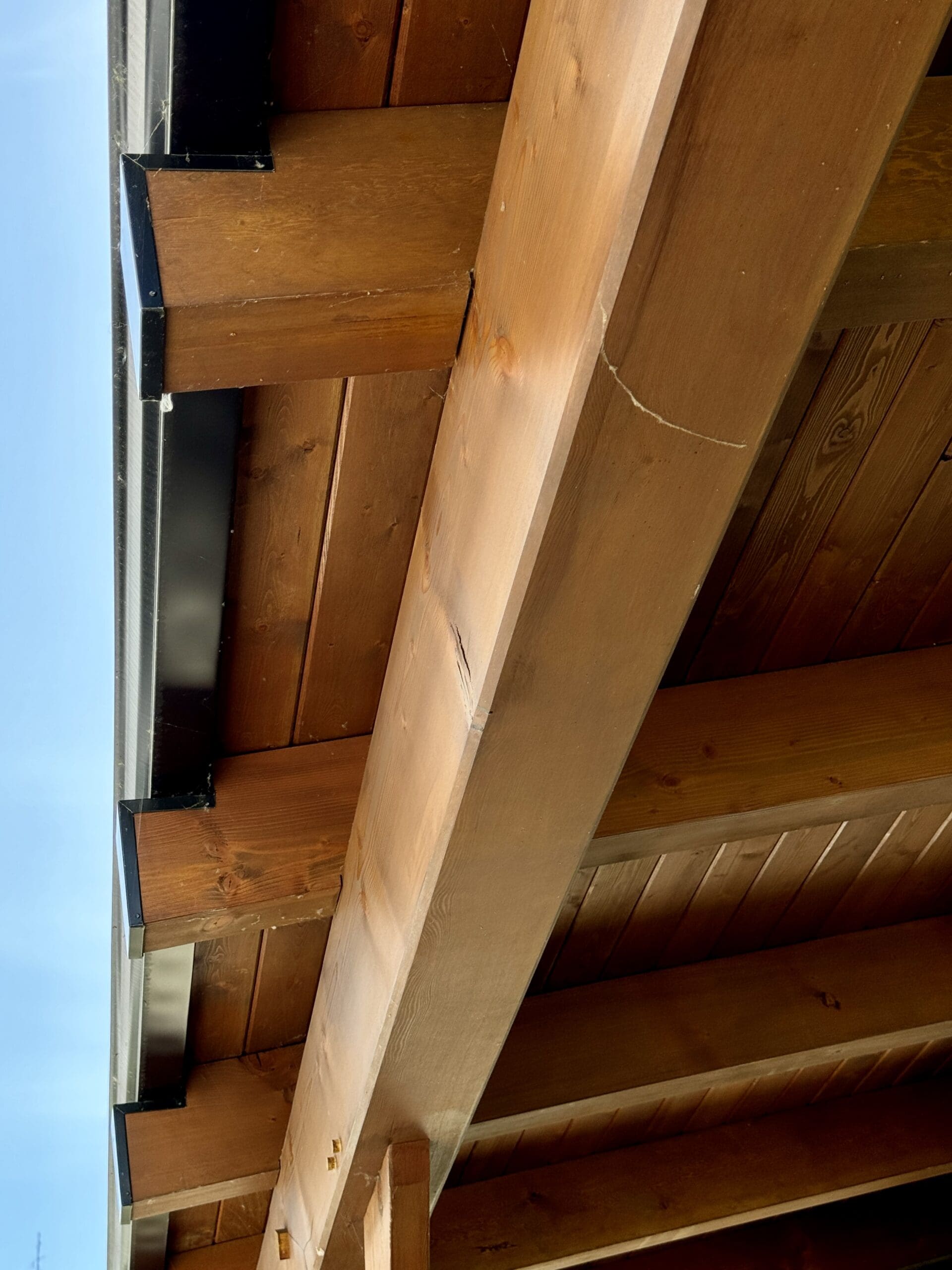 Completed timber frame cover on concrete pad at Recreation Rd