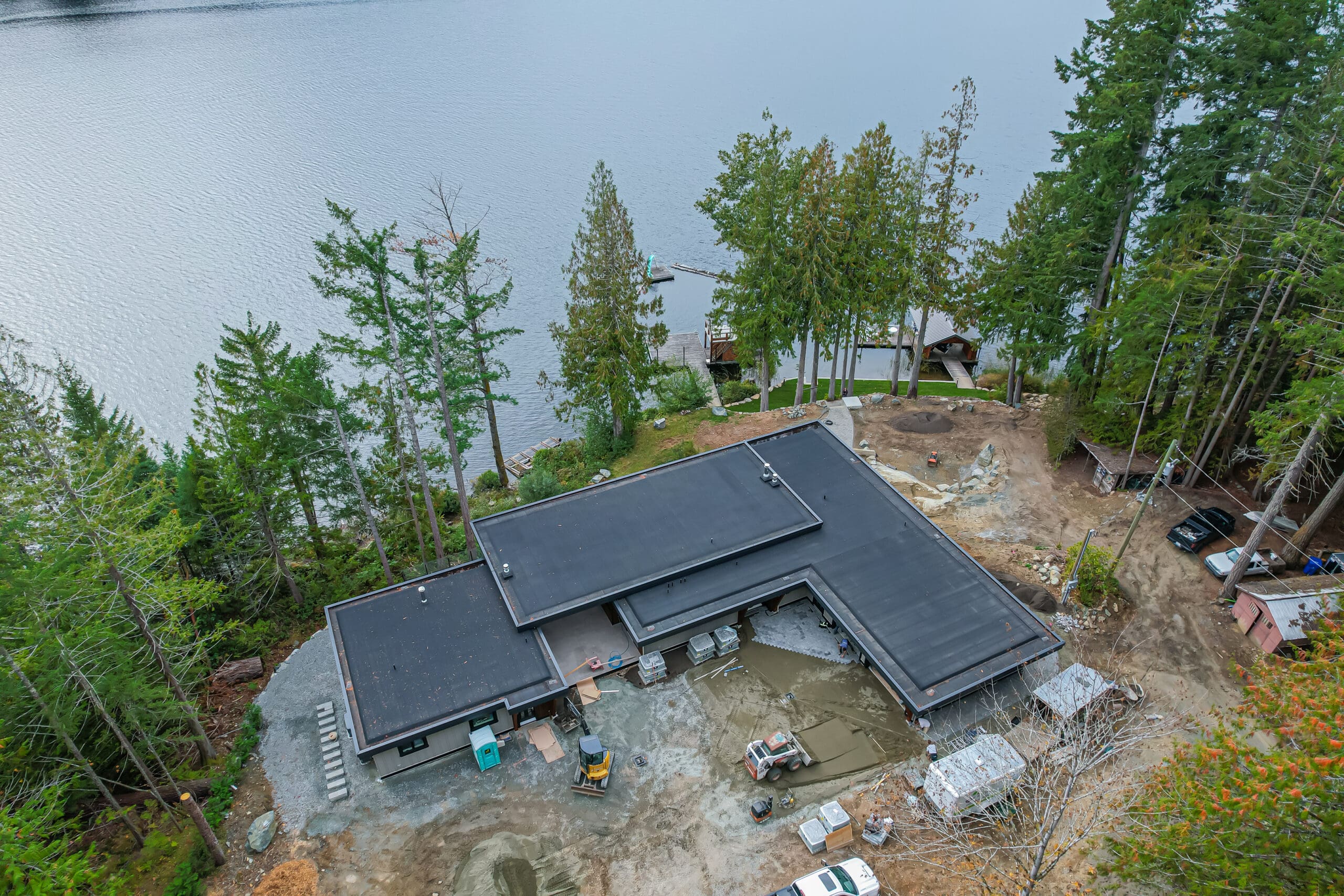 Excavation and grading work at Shawnigan Lake property
