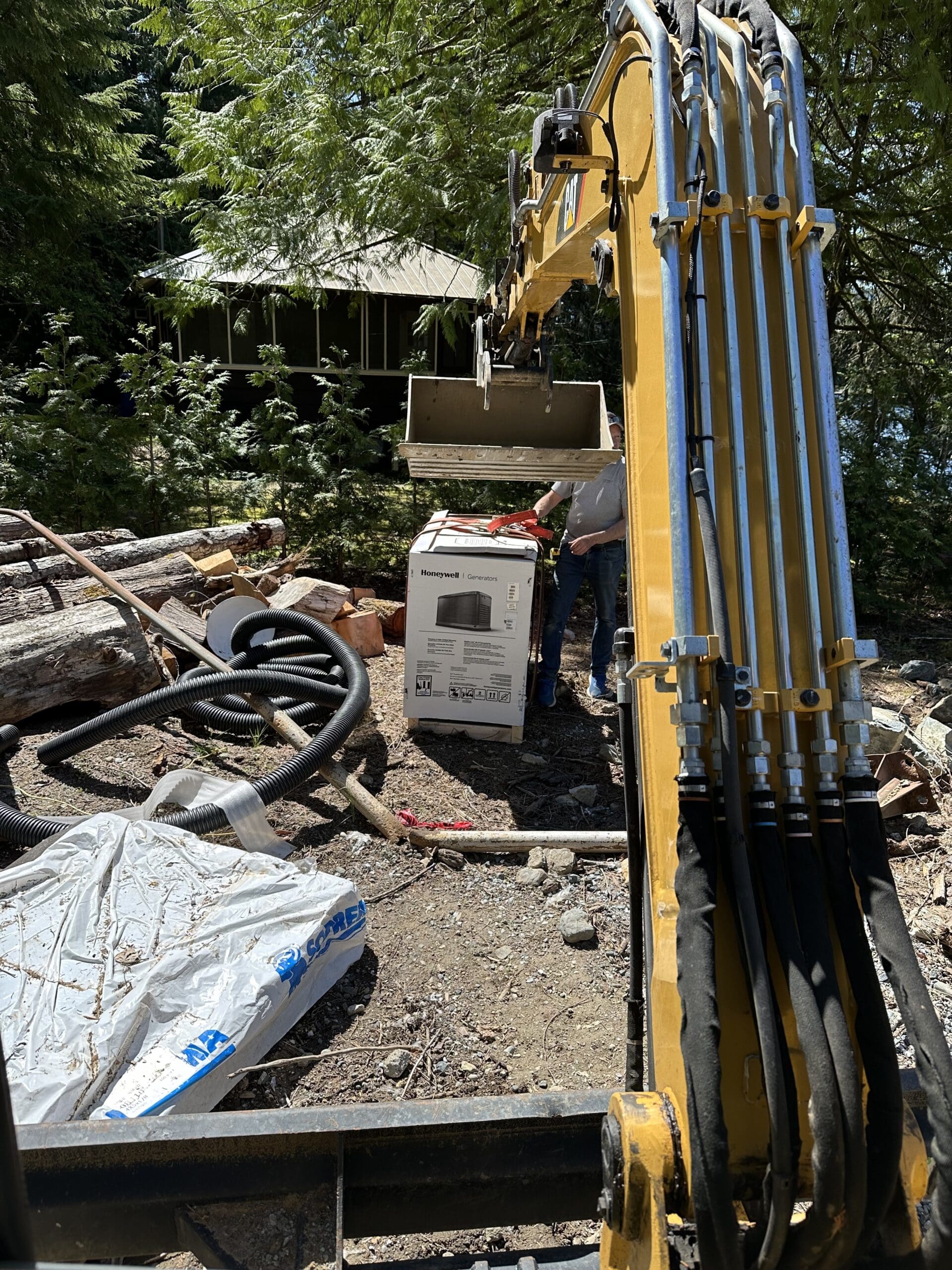 Generator move at Shawnigan Lake transformation site