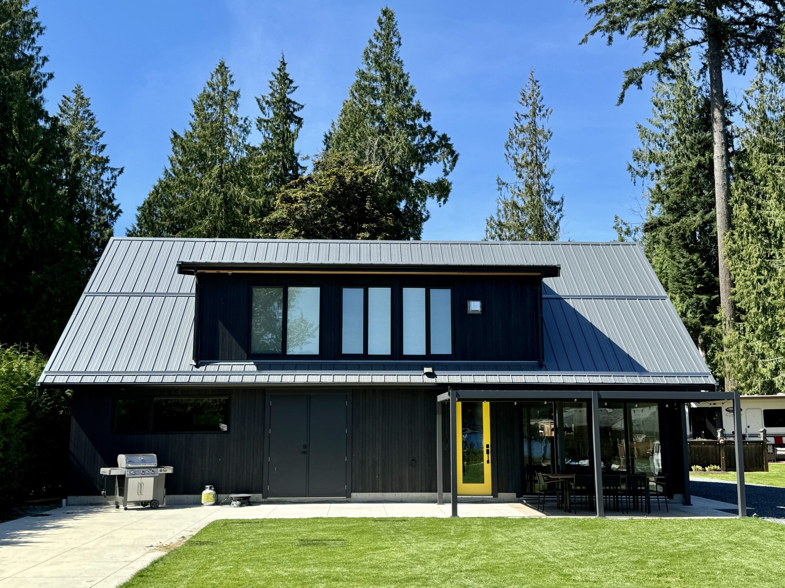 Septic tank excavation for new cabin at Shawnigan Lake