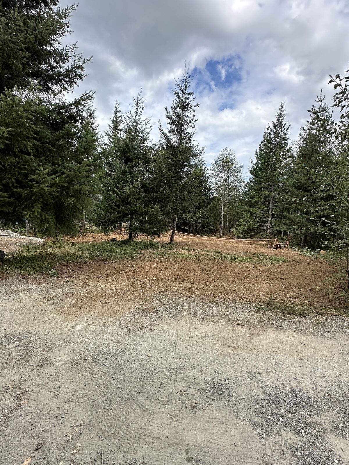 Completed clearing viewed from the gravel access area
